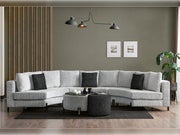 C'Moon Sectional Sofa - Black in Grey - 200-ELIF-CMO-BLC-S