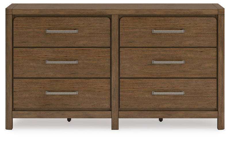 Cabalynn California King Panel Bed with Dresser and Nightstand in Light Brown - PKG019237