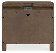 Cabalynn California King Panel Bed with Dresser and Nightstand in Light Brown - PKG019237