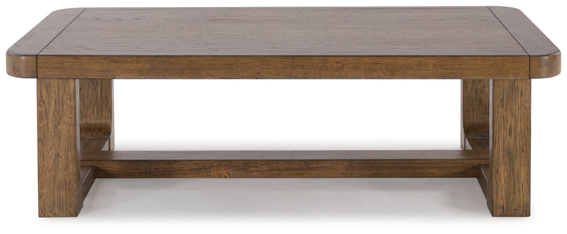 Cabalynn Coffee Table with 1 End Table in Light Brown - PKG015597