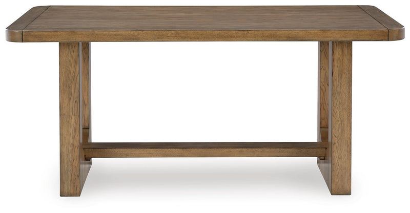 Cabalynn Counter Height Dining Table and 6 Barstools in Light Brown - PKG026535