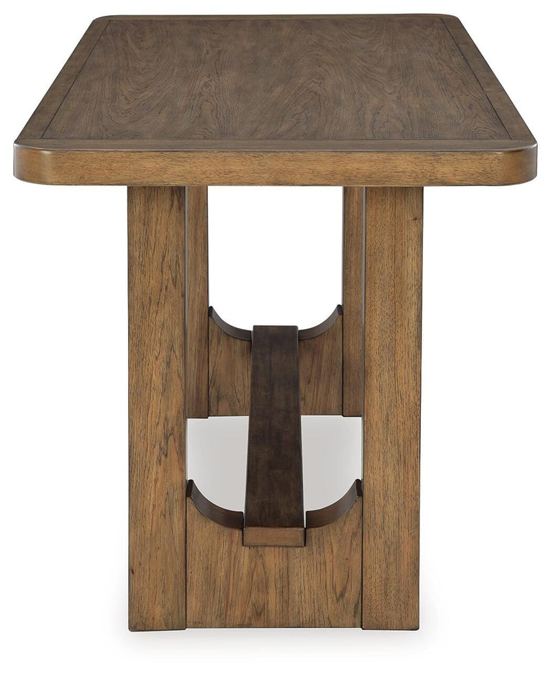 Cabalynn Counter Height Dining Table and 6 Barstools in Light Brown - PKG026535