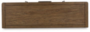Cabalynn Counter Height Dining Table and 6 Barstools with Storage in Light Brown from Ashley - DMV Furniture
