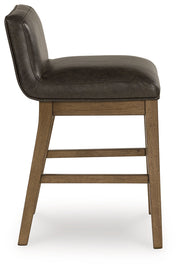 Cabalynn Counter Height Dining Table and 6 Barstools with Storage in Light Brown from Ashley - DMV Furniture