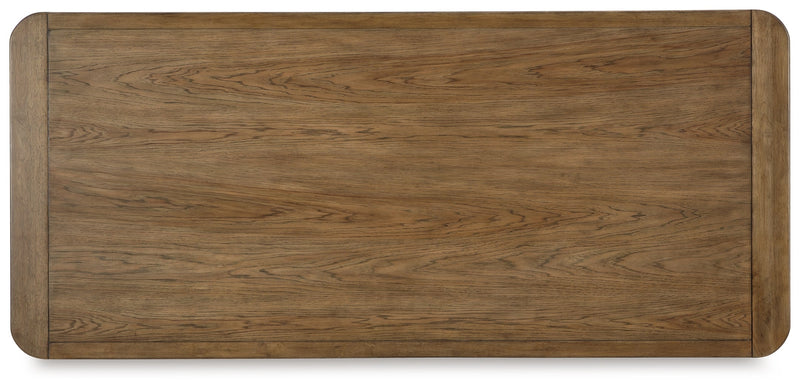 Cabalynn Counter Height Dining Table and 6 Barstools with Storage in Light Brown from Ashley - DMV Furniture