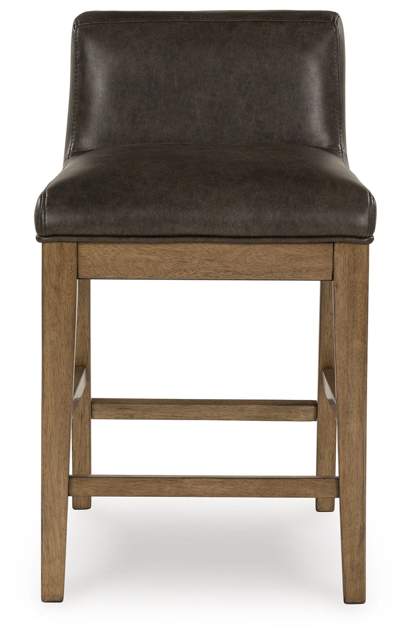 Cabalynn Light Brown Counter Height Barstool, Set of 2 - D974-124