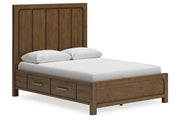 Cabalynn Light Brown Queen Panel Bed with Storage - DMV FurnitureQueen Bed