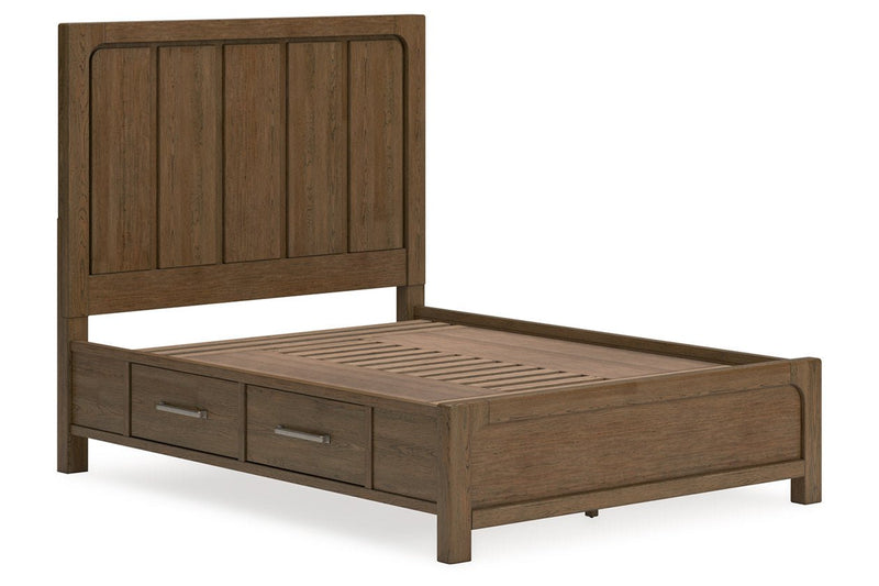Cabalynn Light Brown Queen Panel Bed with Storage - DMV FurnitureQueen Bed