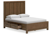 Cabalynn Light Brown Queen Panel Bed with Storage - DMV FurnitureQueen Bed