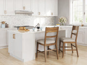 Cabalynn Oatmeal/Light Brown Counter Height Barstool, Set of 2 - D974-224