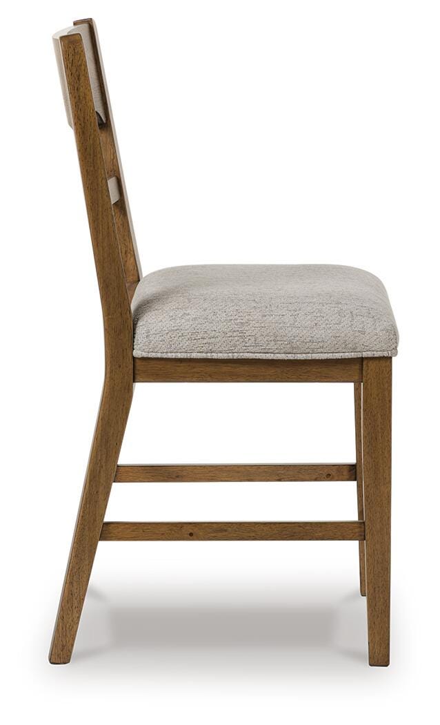 Cabalynn Oatmeal/Light Brown Counter Height Barstool, Set of 2 - D974-224
