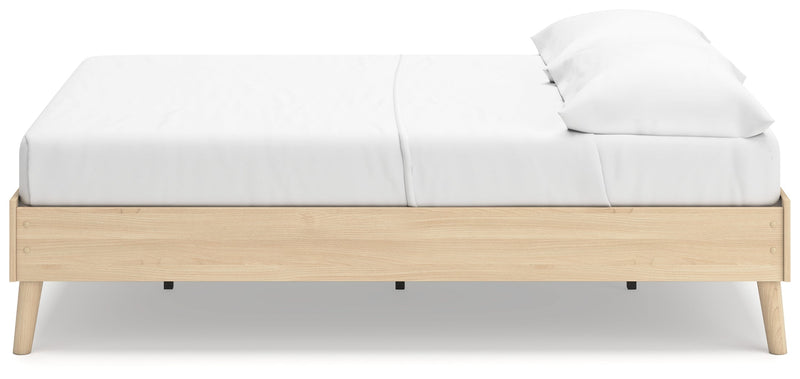Cabinella Full Platform Bed with Dresser in Tan - PKG017219