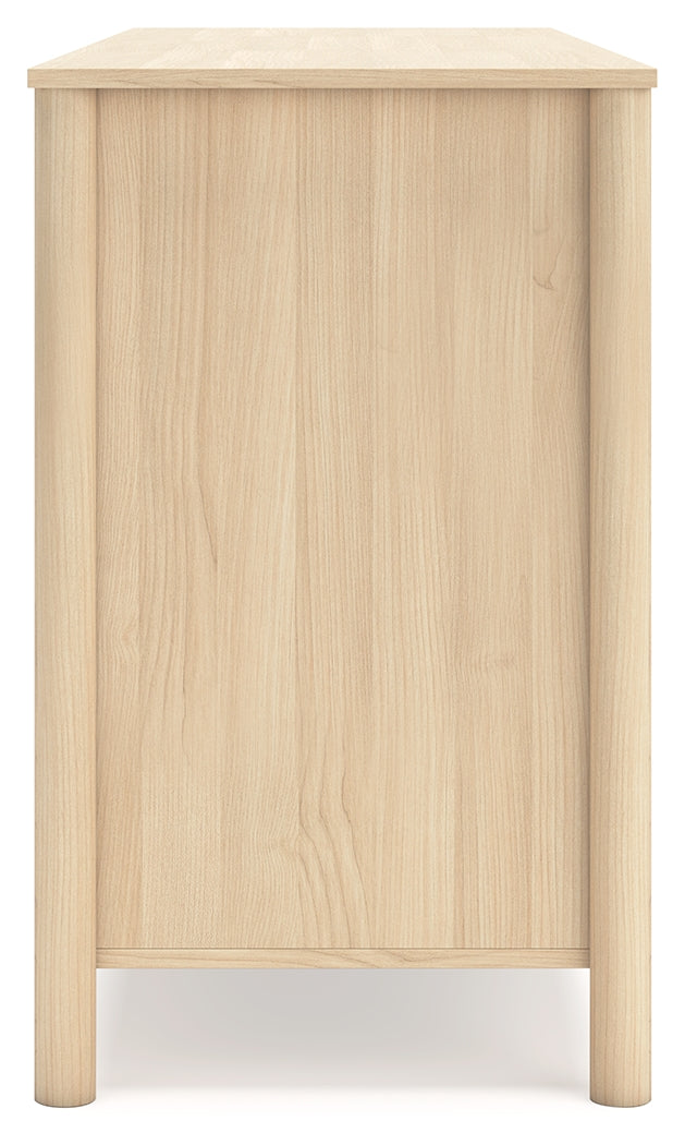 Cabinella Full Platform Bed with Dresser in Tan - PKG017219