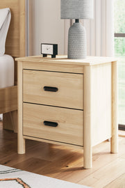 Cabinella Full Platform Panel Bed with Dresser and 2 Nightstands in Tan - PKG017227