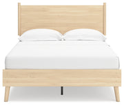 Cabinella Full Platform Panel Bed with Dresser and Chest in Tan - PKG017231