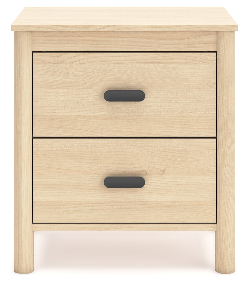 Cabinella Full Platform Panel Bed with Dresser, Chest and 2 Nightstands in Tan - PKG017229