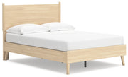 Cabinella Full Platform Panel Bed with Dresser in Tan - PKG017226