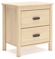 Cabinella Queen Panel Headboard with 2 Nightstands in Tan - PKG017284