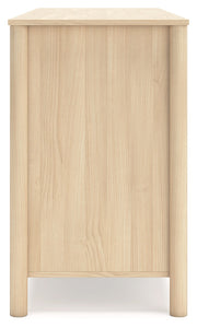 Cabinella Queen Panel Headboard with Dresser and Chest in Tan - PKG017287