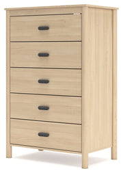 Cabinella Queen Panel Headboard with Dresser, Chest and 2 Nightstands in Tan - PKG017285