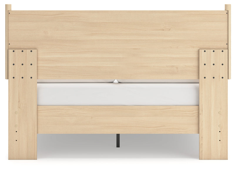 Cabinella Queen Panel Headboard with Dresser, Chest and 2 Nightstands in Tan - PKG017285