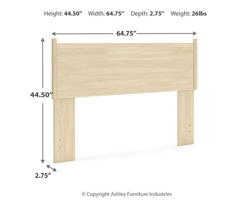 Cabinella Queen Panel Headboard with Dresser, Chest and 2 Nightstands in Tan - PKG017285
