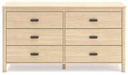 Cabinella Queen Panel Headboard with Dresser in Tan - PKG017282