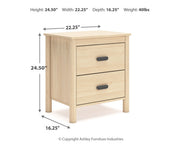 Cabinella Queen Platform Bed with 2 Nightstands in Tan - PKG017291