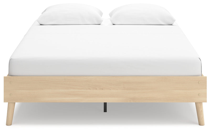 Cabinella Queen Platform Bed with Dresser in Tan - PKG017289