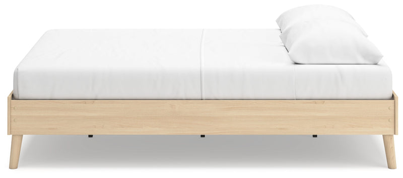 Cabinella Queen Platform Bed with Dresser in Tan - PKG017289