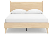 Cabinella Tan Queen Platform Panel Bed - DMV FurnitureQueen Bed