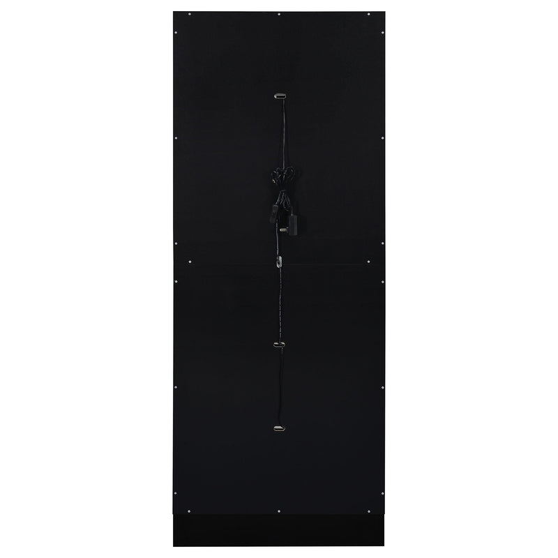 Cabra 4-door LED Curio Display Cabinet Black High Gloss - 950398