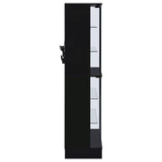 Cabra 4-door LED Curio Display Cabinet Black High Gloss - 950398