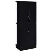 Cabra 4-door LED Curio Display Cabinet Black High Gloss - 950398