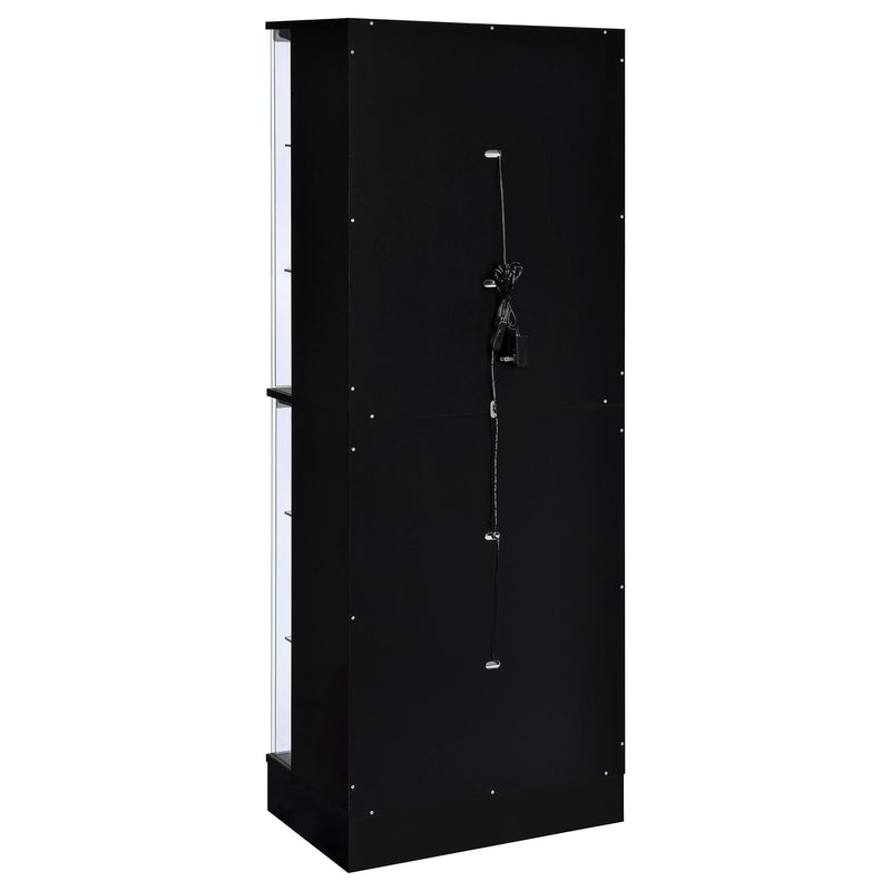 Cabra 4-door LED Curio Display Cabinet Black High Gloss - 950398