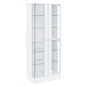 Cabra 4-door LED Curio Display Cabinet White High Gloss - 950397