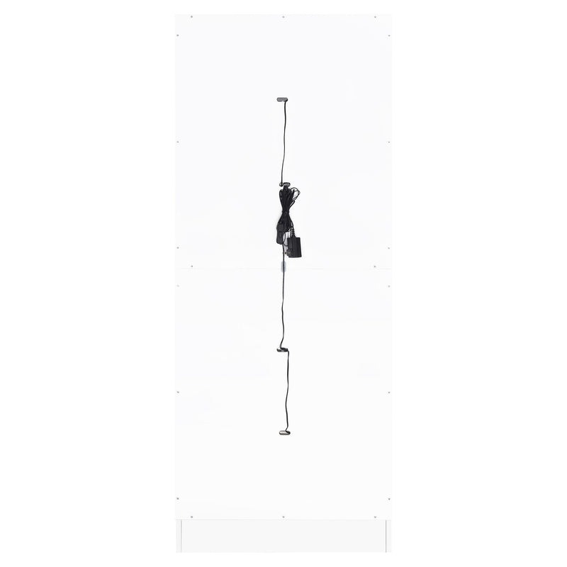 Cabra 4-door LED Curio Display Cabinet White High Gloss - 950397