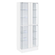 Cabra 4-door LED Curio Display Cabinet White High Gloss - 950397