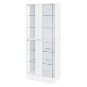 Cabra 4-door LED Curio Display Cabinet White High Gloss - 950397