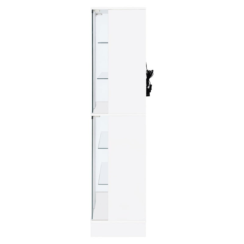 Cabra 4-door LED Curio Display Cabinet White High Gloss - 950397