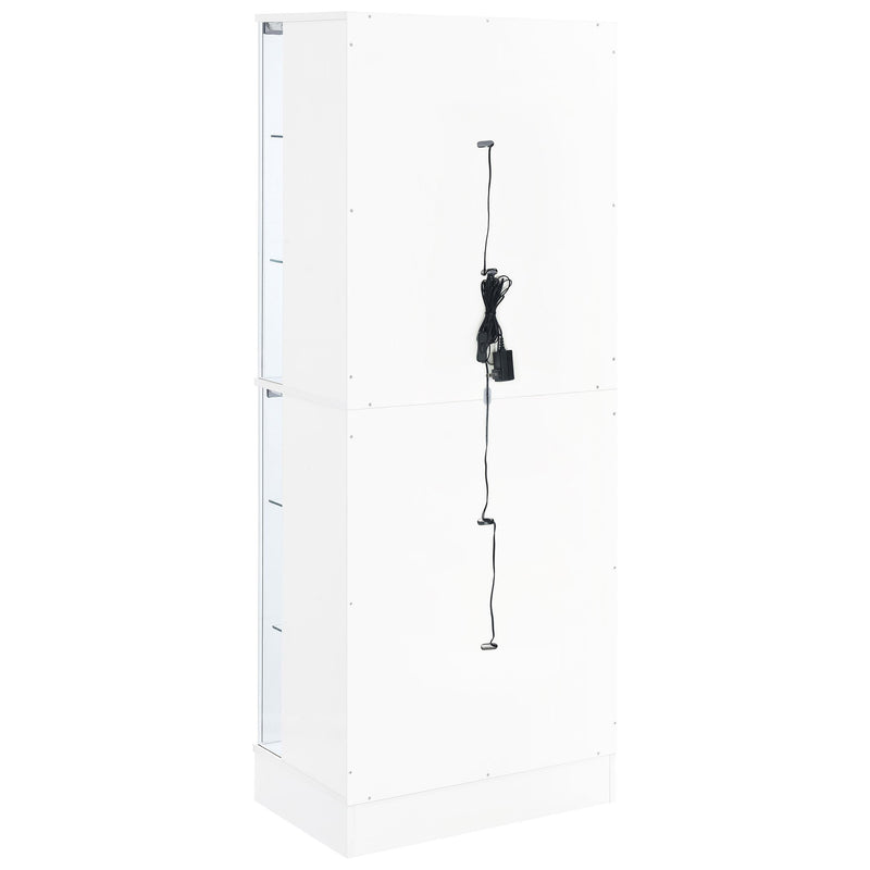 Cabra 4-door LED Curio Display Cabinet White High Gloss - 950397