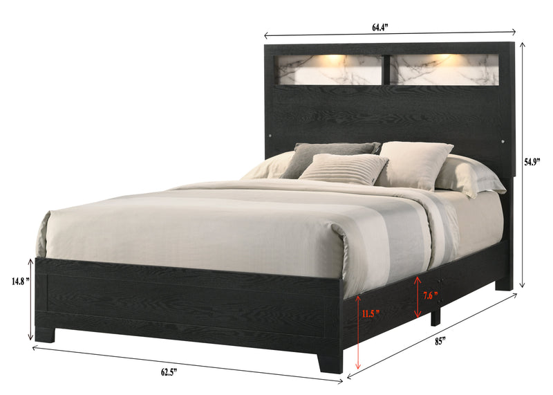Cadence Black LED Panel Bedroom Set - DMV FurnitureBedroom Set