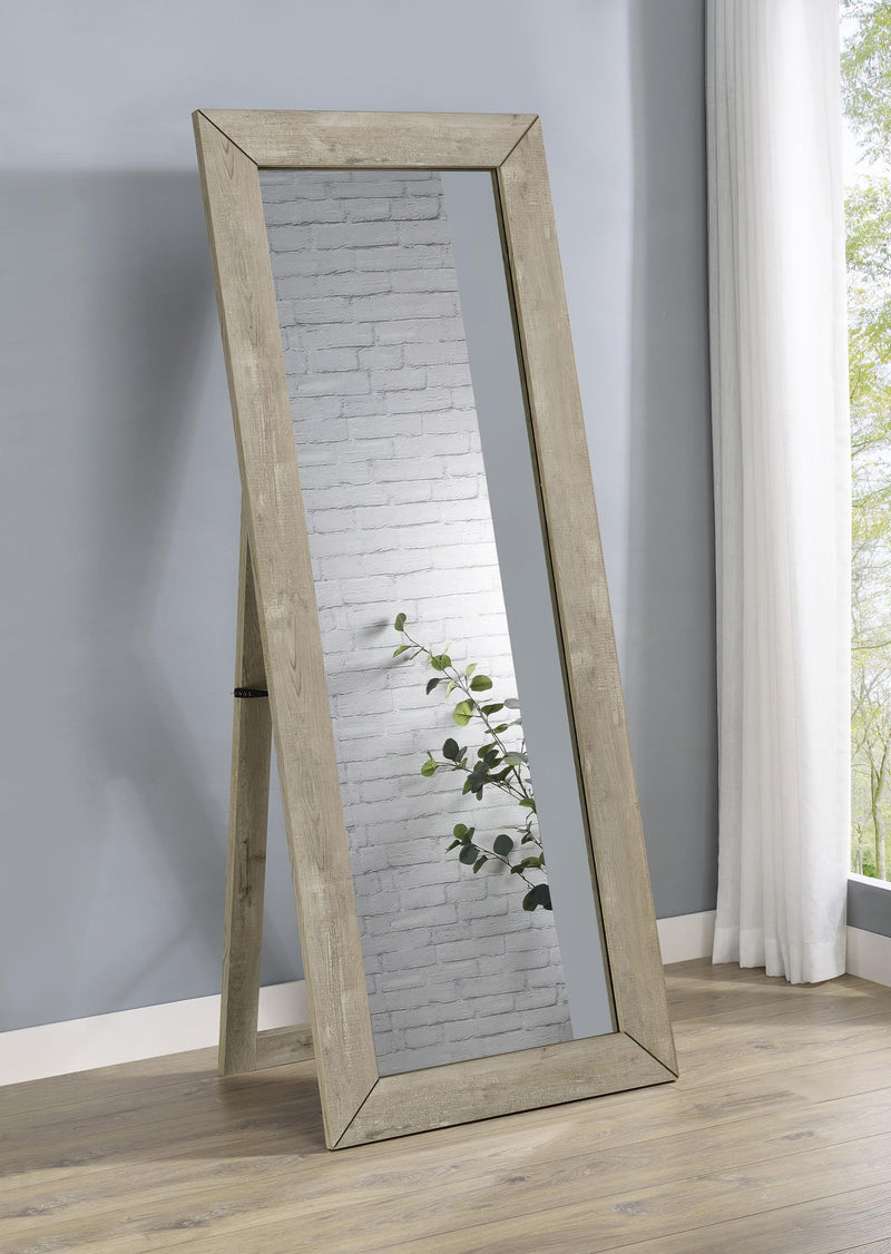 Cadence Tempered Glass Full Length Mirror Grey Washed Oak - 961655