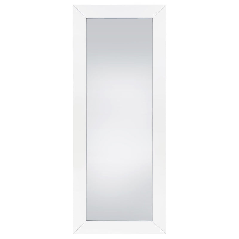 Cadence Tempered Glass Full Length Mirror White High Gloss - 961656