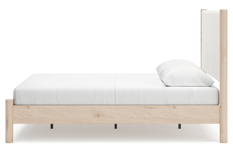 Cadmori Two - tone Queen Upholstered Platform Bed - DMV FurnitureQueen Bed