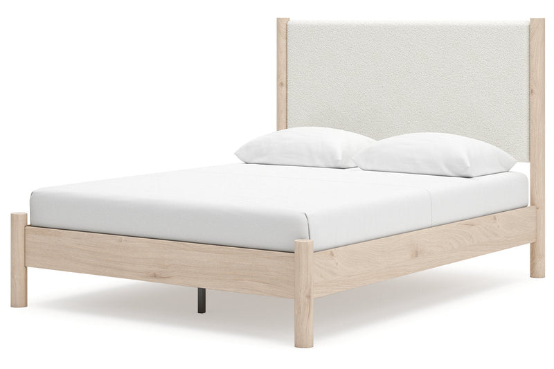 Cadmori Two - tone Queen Upholstered Platform Bed - DMV FurnitureQueen Bed