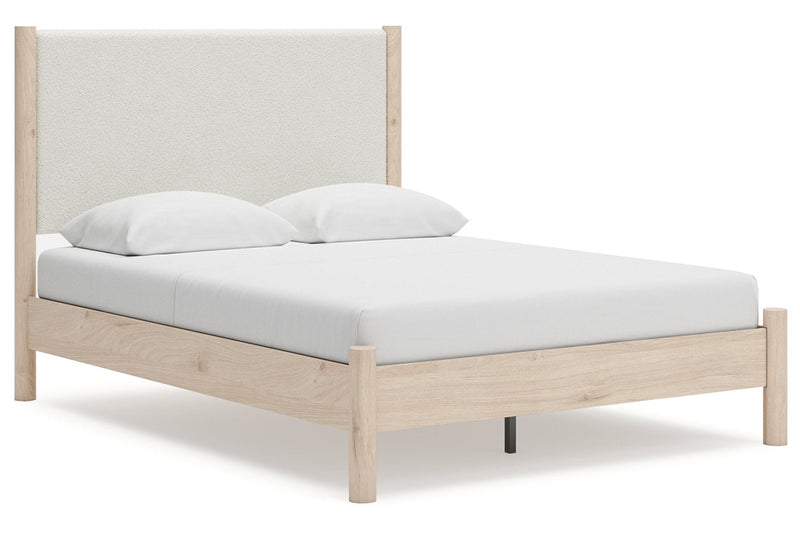 Cadmori Two - tone Queen Upholstered Platform Bed - DMV FurnitureQueen Bed