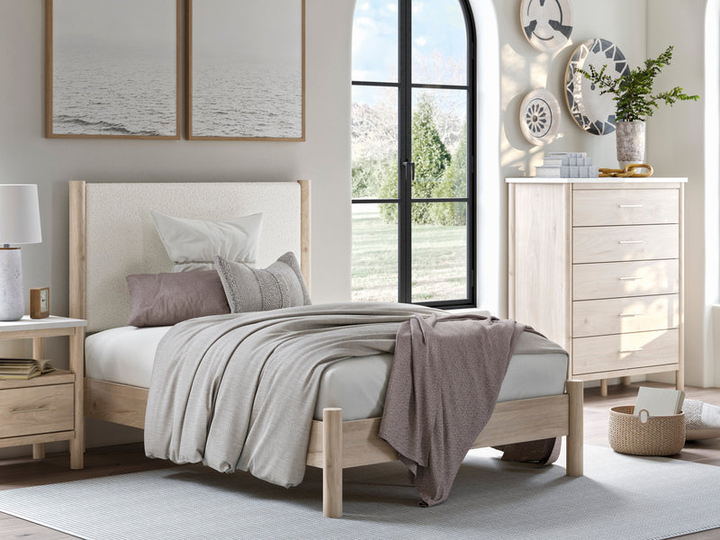Cadmori Two - tone Upholstered Panel Bedroom Set - DMV FurnitureBedroom Set