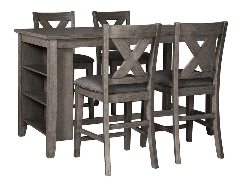 Caitbrook Gray 5 - Piece Counter Height Set - DMV FurnitureCounter Height Set