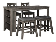 Caitbrook Gray 5 - Piece Counter Height Set - DMV FurnitureCounter Height Set